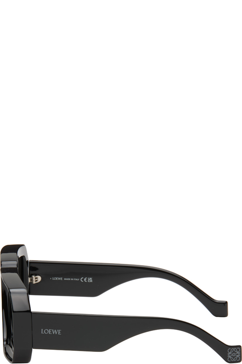 Square acetate-frame sunglasses in black. 

· Mirrored silver-tone lenses
· 100% UVA/UVB protection, category 3 
· Integrated nose pads
· Logo etched at temples and temple tips
· Silver-tone hardware
· Includes pouch
· Size: 56.17 145

Part of the Paula's Ibiza capsule collection.

Supplier color: Shiny black/Smoke