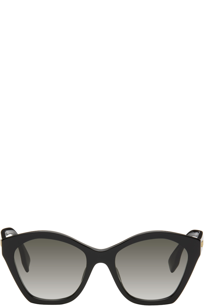 Cat-eye acetate-frame sunglasses.

· Green gradient lenses
· 100% UVA/UVB protection, category 2
· Integrated nose pads
· Inset logo hardware at temples
· Includes pouch
· Size: 54.19 145

Supplier color: Shiny black/Gradient