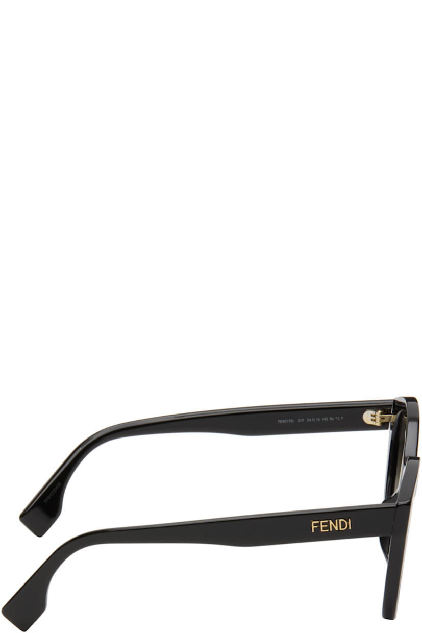 Cat-eye acetate-frame sunglasses.

· Green gradient lenses
· 100% UVA/UVB protection, category 2
· Integrated nose pads
· Inset logo hardware at temples
· Includes pouch
· Size: 54.19 145

Supplier color: Shiny black/Gradient