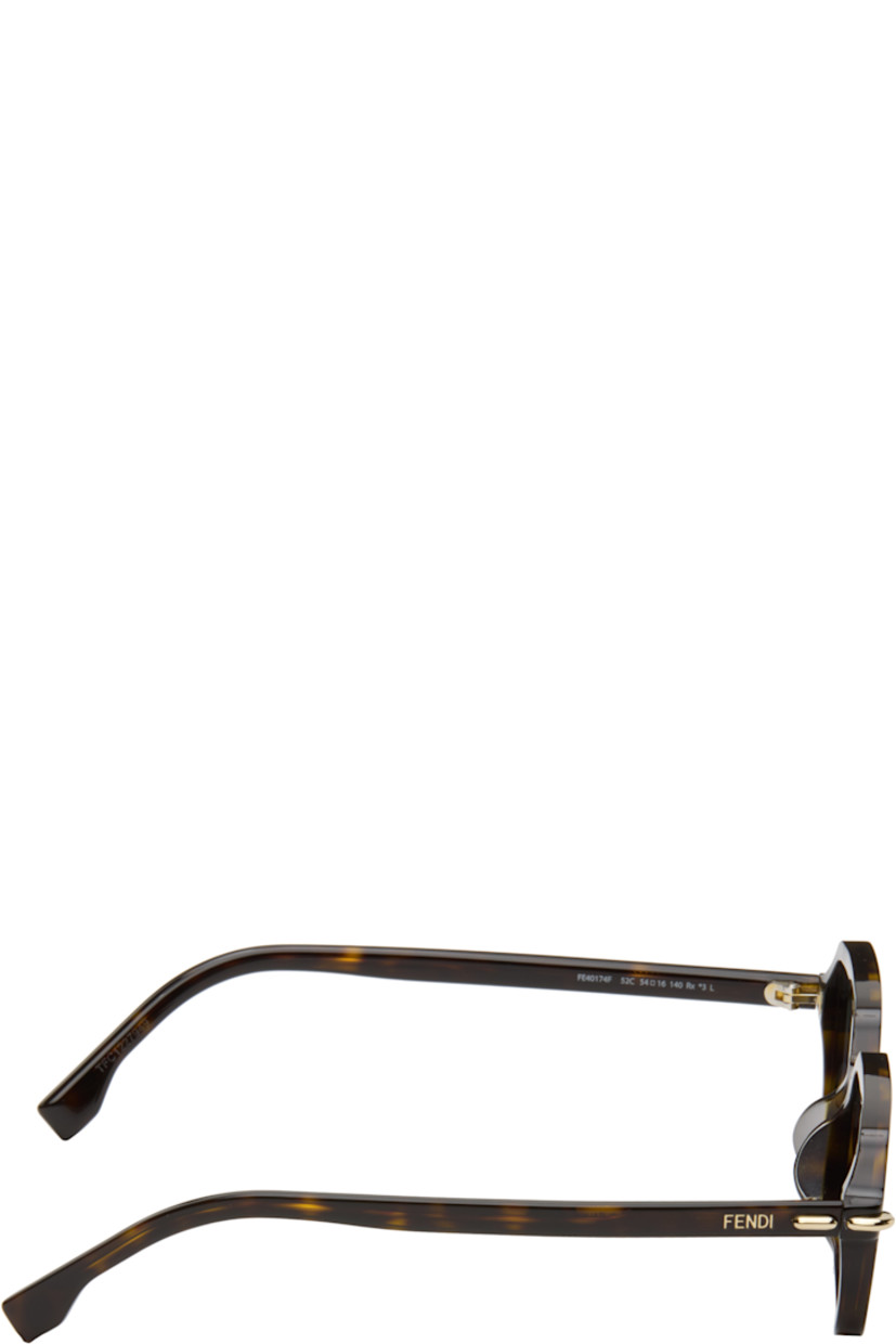 Rectangular tortoiseshell acetate-frame sunglasses.

· Mirrored silver-tone lenses
· 100% UVA/UVB protection, category 3
· Integrated nose pads
· Studs at hinges
· Etched logo at temples
· Includes pouch
· Size: 54.16 140 

Supplier color: Dark Havana/Smoke
