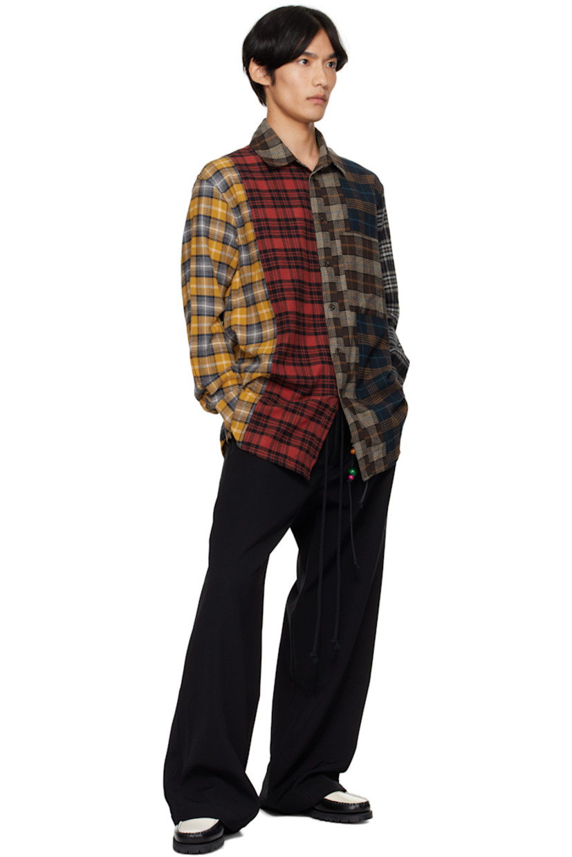 Brushed cotton flannel shirt.

· Paneled construction
· Woven check patterns throughout
· Spread collar
· Button closure
· Patch pocket at chest
· Shirttail hem
· Buttoned barrel cuffs

Supplier color: Multi