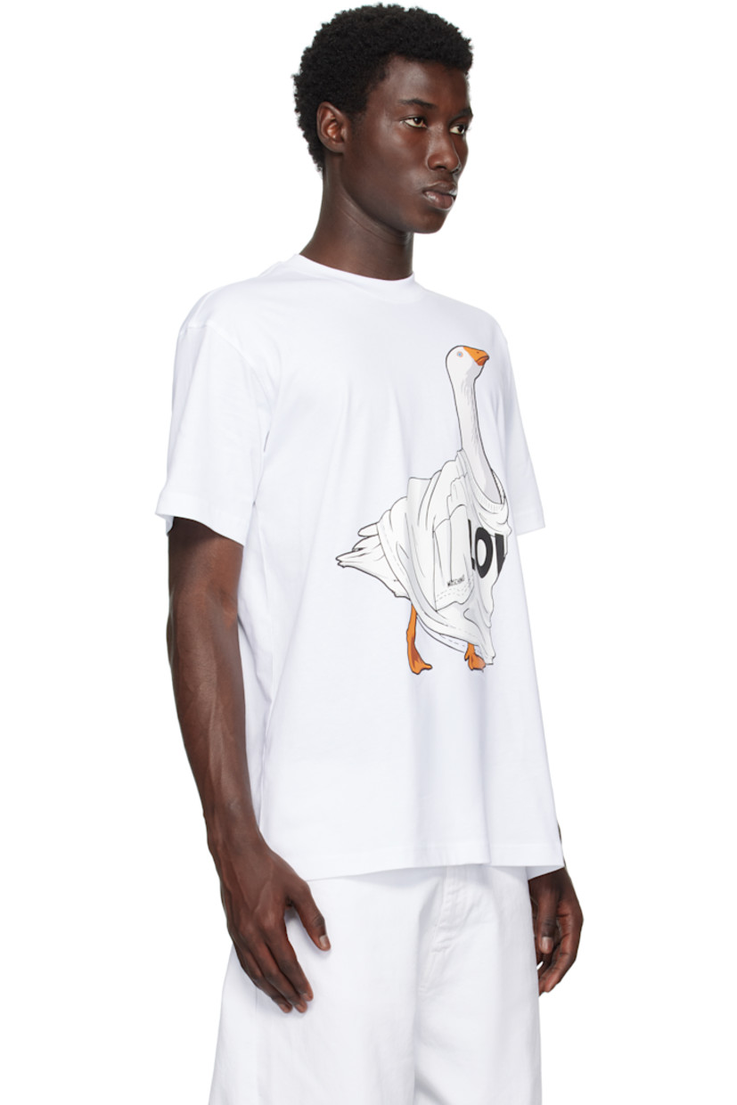 Organic cotton jersey T-shirt.

· Rib-knit crewneck
· Graphic printed at front
· Logo printed at back

Supplier color: Multi White