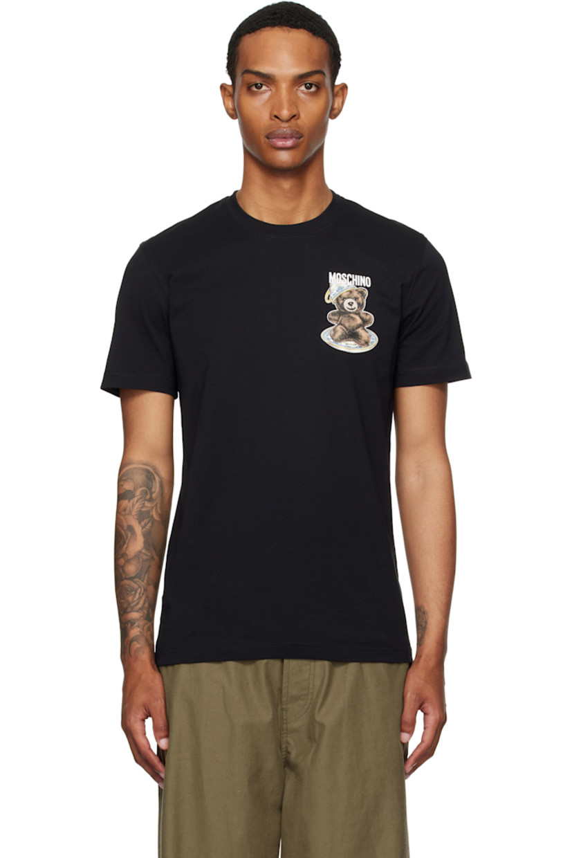 Cotton jersey T-shirt.

· Rib-knit crewneck
· Logo graphic printed at chest

Supplier color: Multi Black