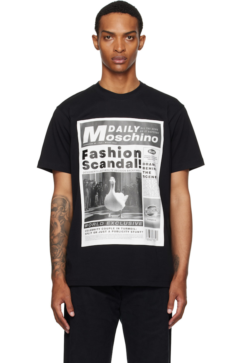 Cotton jersey T-shirt.

· Rib-knit crewneck
· Graphic embroidered at front

Supplier color: Multi Black