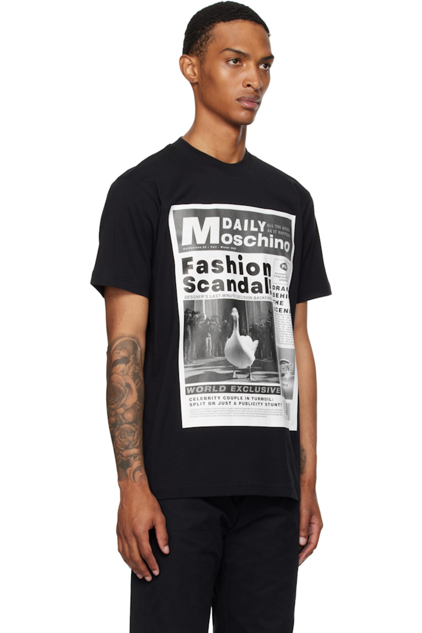 Cotton jersey T-shirt.

· Rib-knit crewneck
· Graphic embroidered at front

Supplier color: Multi Black