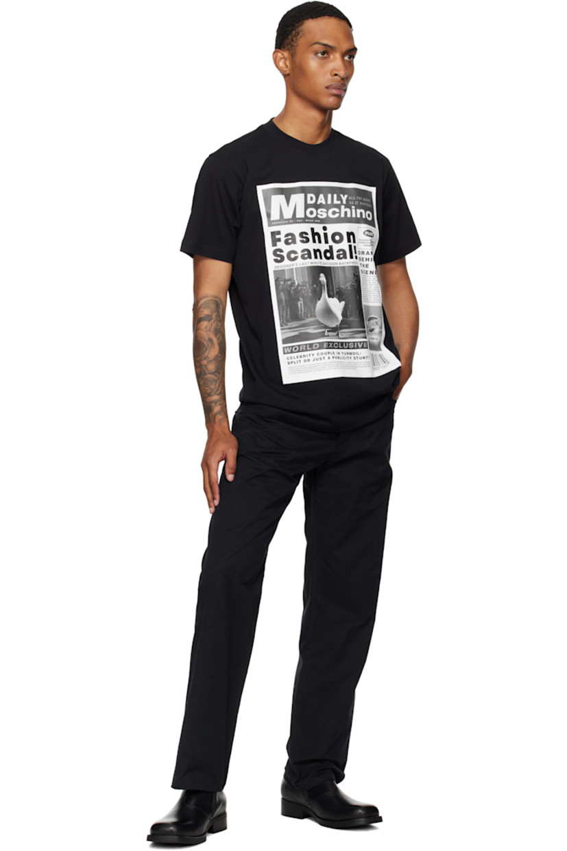 Cotton jersey T-shirt.

· Rib-knit crewneck
· Graphic embroidered at front

Supplier color: Multi Black