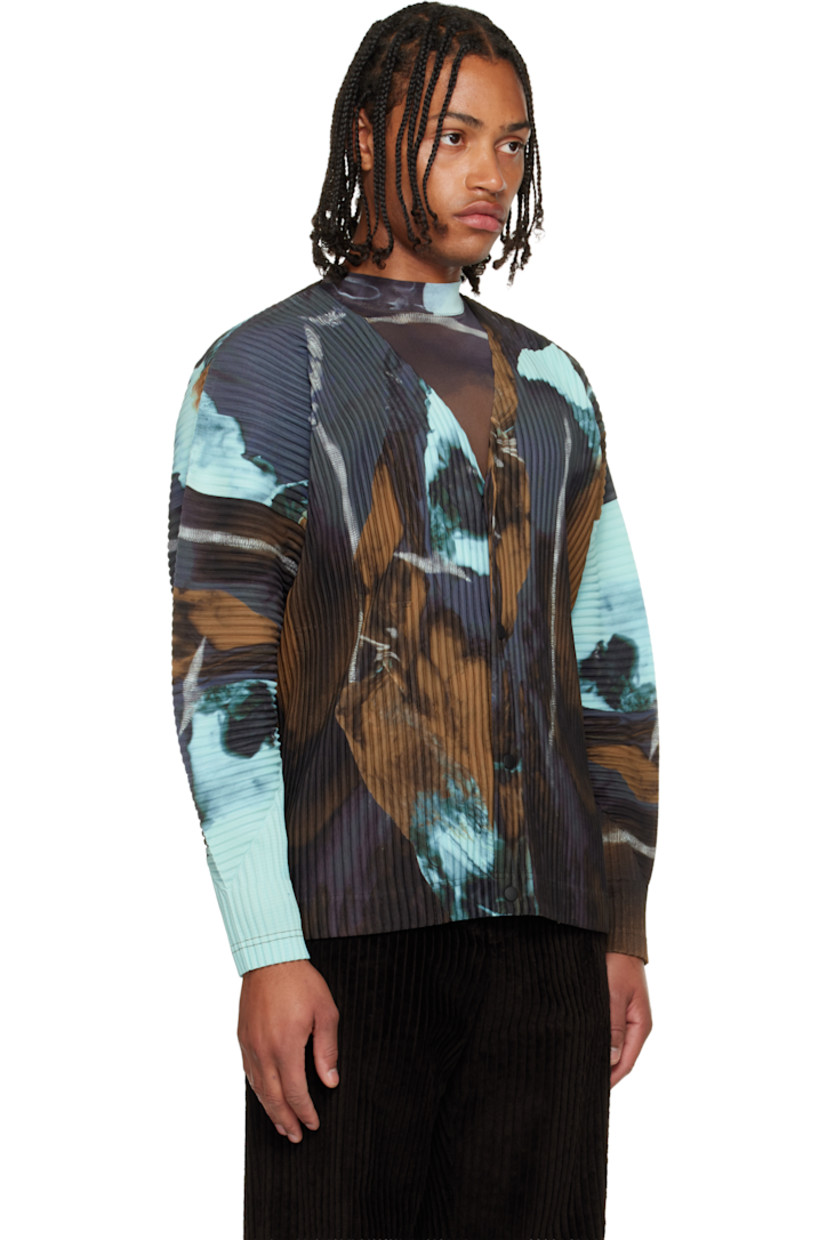 Sheer nylon mesh T-shirt.

· Graphic pattern printed throughout
· Crewneck

Supplier color: Brown