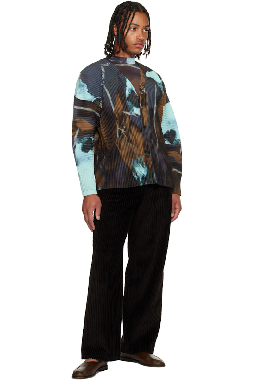 Sheer nylon mesh T-shirt.

· Graphic pattern printed throughout
· Crewneck

Supplier color: Brown