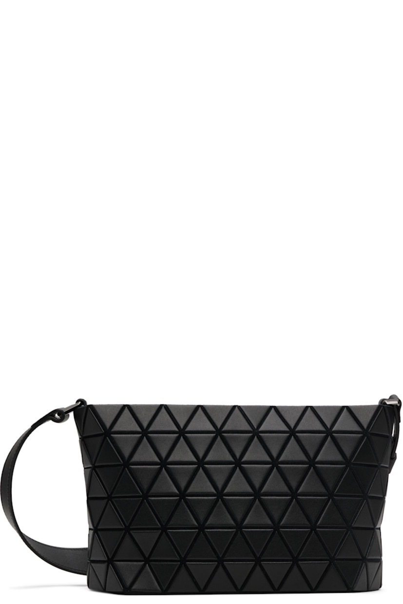 Melton shoulder bag.

· Signature triangular faux-leather appliqués throughout
· Adjustable leather crossbody strap
· Zip closure
· Patch pocket at interior
· Logo-woven canvas lining
· H6.25" x W10.5" x D4.5"

Supplier color: Matte black