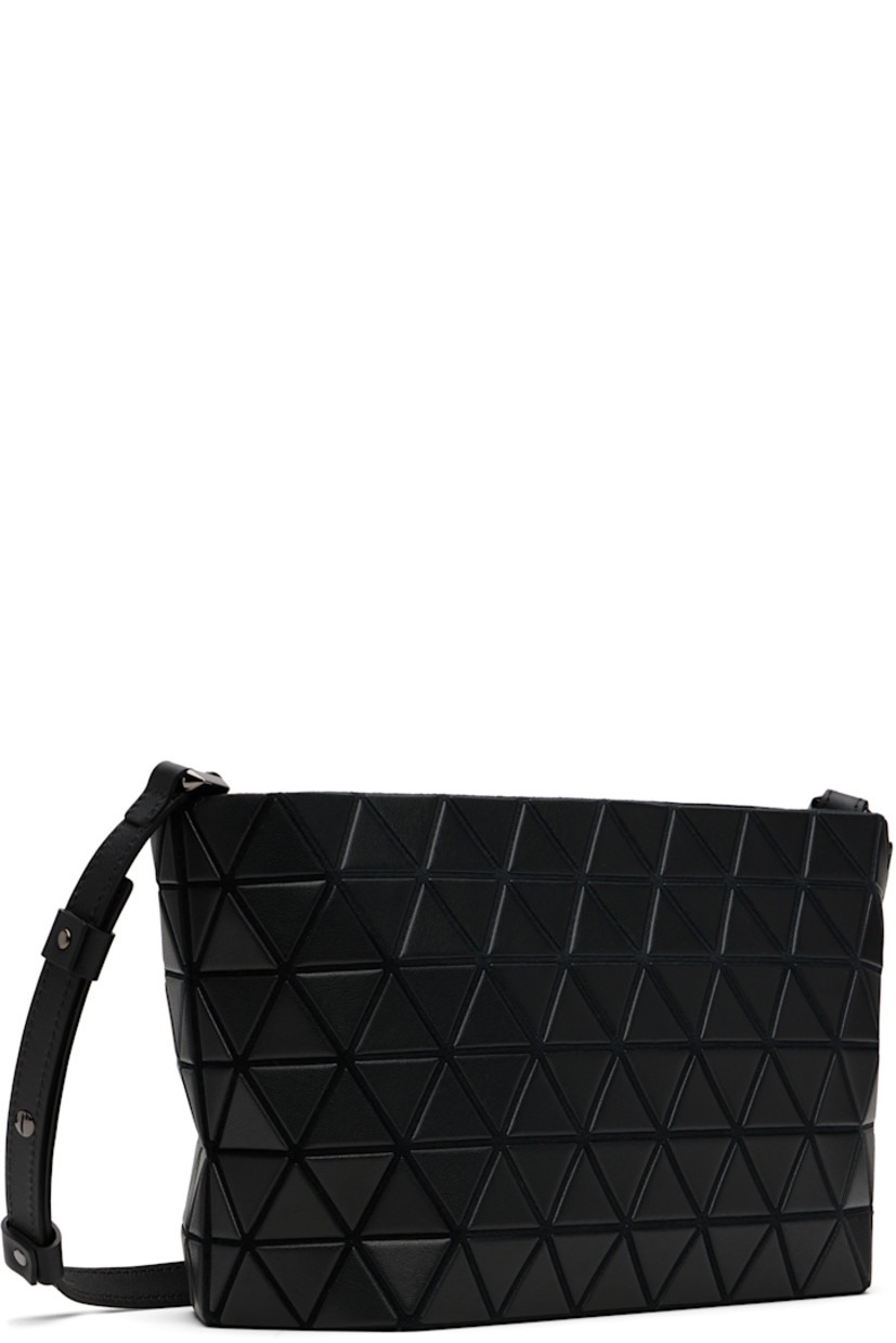 Melton shoulder bag.

· Signature triangular faux-leather appliqués throughout
· Adjustable leather crossbody strap
· Zip closure
· Patch pocket at interior
· Logo-woven canvas lining
· H6.25" x W10.5" x D4.5"

Supplier color: Matte black