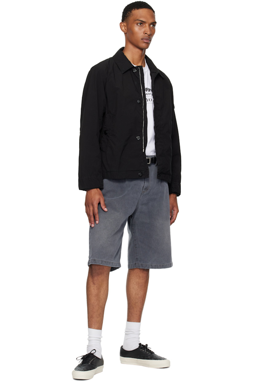 Low-top grained leather sneakers in black. 

· Basket-woven detailing at vamp
· Lace-up closure 
· Logo flag at outer side
· Suede trim at heel 
· Rubberized logo patch at heel midsole
· Treaded rubber sole

Supplier color: Palermo black