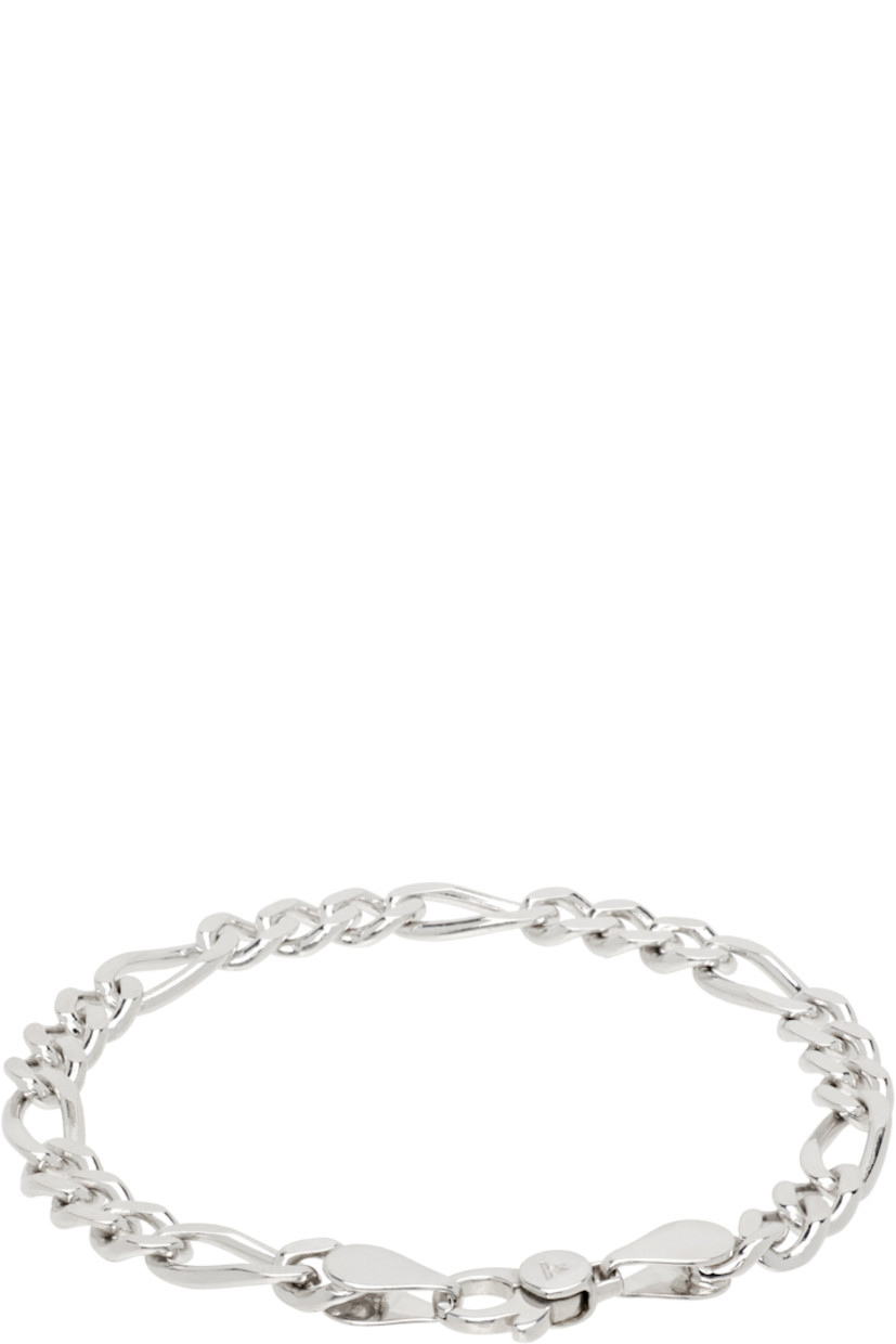 Figaro chain bracelet in rhodium-plated recycled sterling silver. Lobster-clasp fastening. 

Supplier color: 925 silver