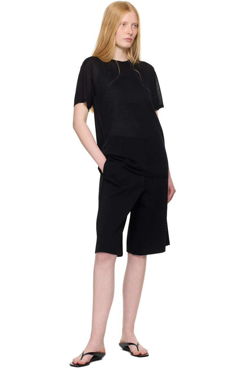 Knit stretch viscose- and recycled nylon-blend shorts.

· Rib-knit elasticized waistband
· Two-pocket styling
· Zip fly

Supplier color: Black