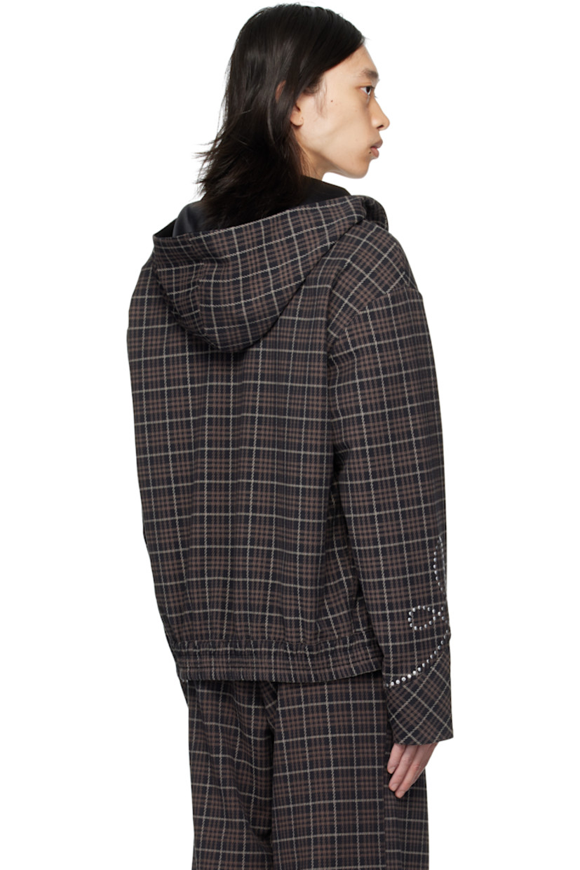 Plain-woven stretch cotton-blend jacket. 

· Houndstooth pattern and rivets throughout 
· Extending trim at collar 
· Two-way zip closure
· Patch pockets at waist
· Elasticized hem 

Available exclusively at SSENSE.

Supplier color: Multicolor check