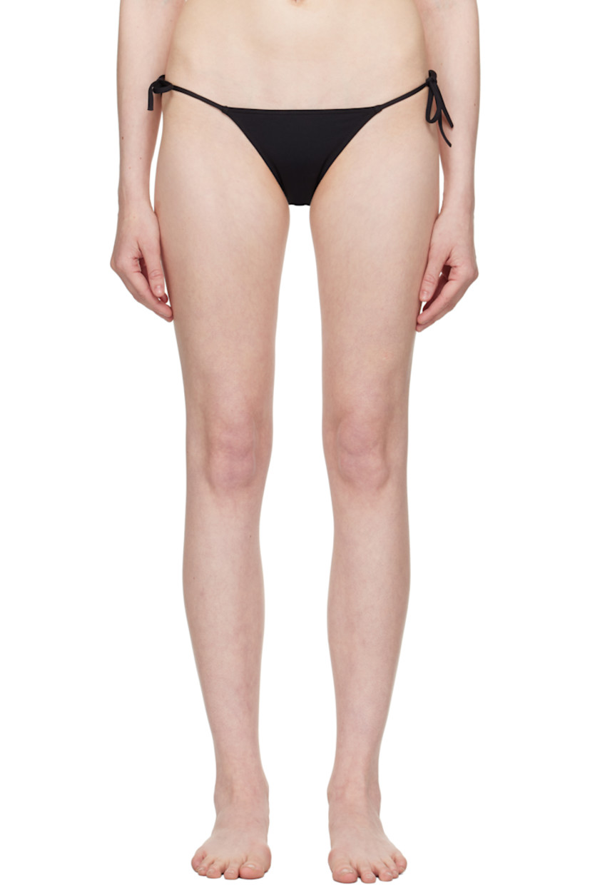 Stretch nylon jersey bikini bottom. 

· Self-tie fastening at sides
· Partial jersey lining

Supplier color: Noir N