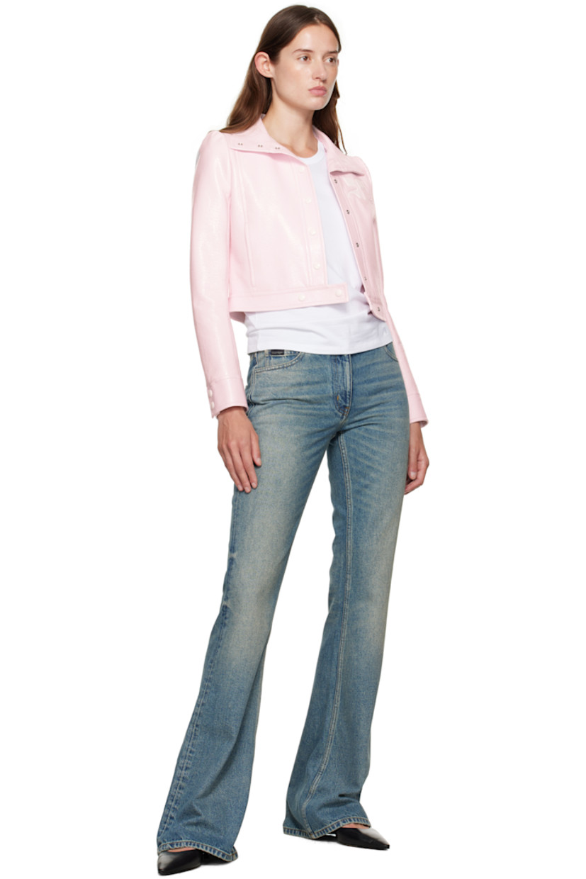 Crinkled coated vinyl jacket.

· Stand collar
· Press-stud closure
· Logo appliqué at chest
· Welt pockets at waist
· Cropped hem
· Press-stud barrel cuffs
· Welt pocket at interior
· Full satin lining

Part of the Reedition collection.

Supplier color: Pale Pink