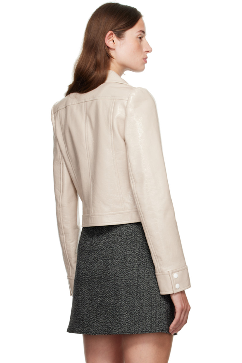 Crinkled coated vinyl jacket.

· Stand collar
· Press-stud closure
· Logo appliqué at chest
· Welt pockets at waist
· Cropped hem
· Press-stud barrel cuffs
· Welt pocket at interior
· Full satin lining

Part of the Reedition collection.

Supplier color: Mastic Grey