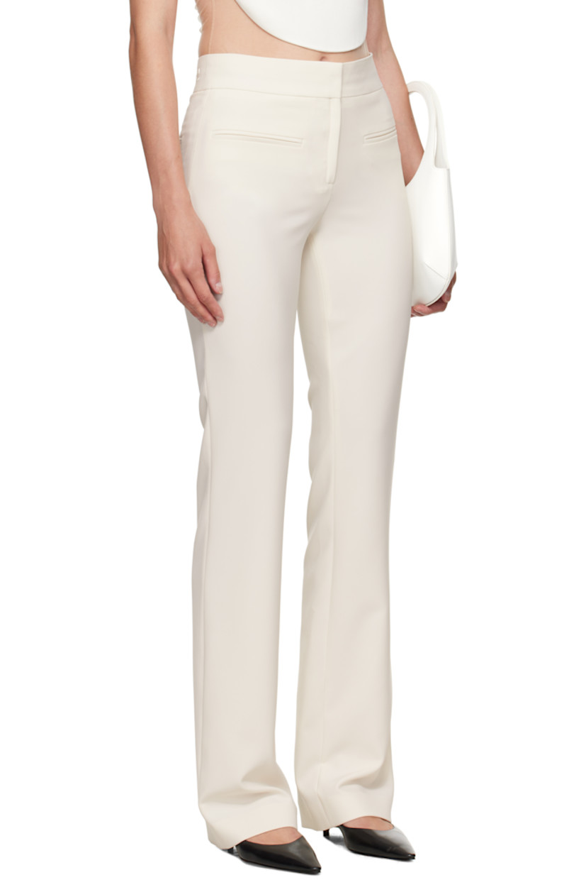Stretch crêpe trousers.

· Bootcut
· Three-pocket styling
· Zip fly

Supplier color: Heritage white