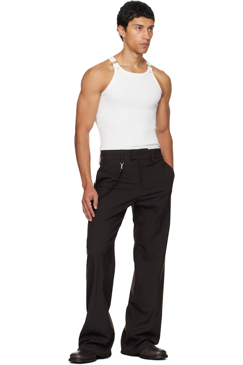 Stretch cotton ribbed jersey tank top.

· Scoop neck
· Logo embroidered at chest
· Round hem
· Rivet and O-ring at fixed shoulder straps

Supplier color: Heritage white