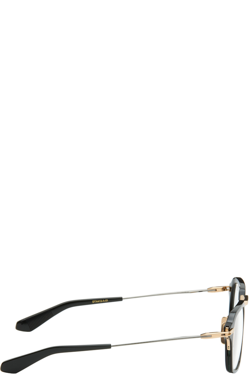 Handcrafted square titanium- and acetate-frame optical glasses.

· Logo etched at lens
· Adjustable metal nose pads
· Black acetate temple tips
· Inset logo at temple tip
· Includes case
· Size: 51.21 140

Supplier color: Black/White gold