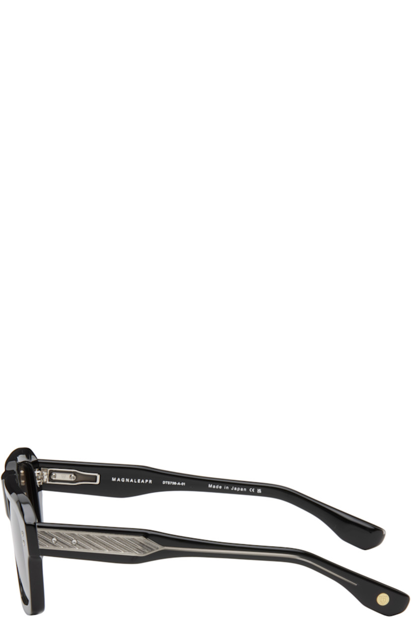 Handcrafted square acetate-frame sunglasses in black.

· Anti-reflective gray lenses
· 100% UVA/UVB protection
· Logo and text etched at lenses
· Integrated nose pads
· Exposed core wires
· Inset logo hardware at temple tip
· Silver-tone hardware 
· Includes case 
· Size: 53.21 150

This item is part of a limited run of 450.

Supplier color: Black