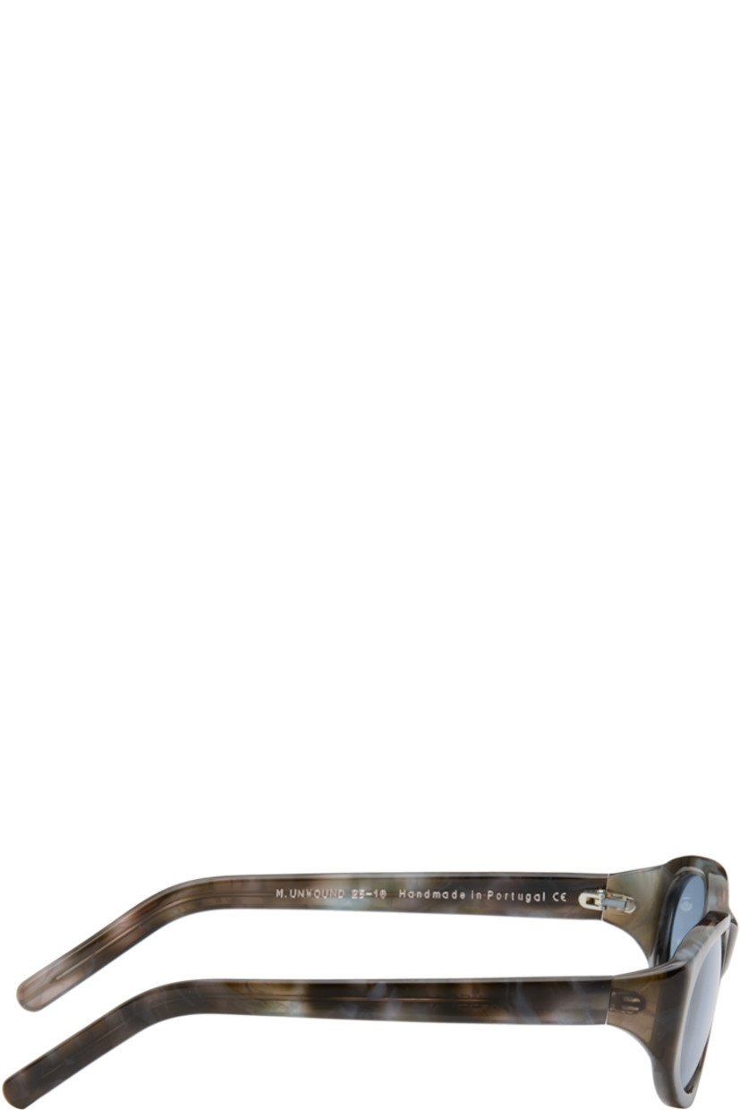 Handcrafted oval Mazzucchelli acetate-frame sunglasses.

· Semi-sheer
· Blue-tinted Carl Zeiss lenses, cat. 1
· Core wire at temples
· Hinged leather case included

Supplier color: Dotonbori Havana
