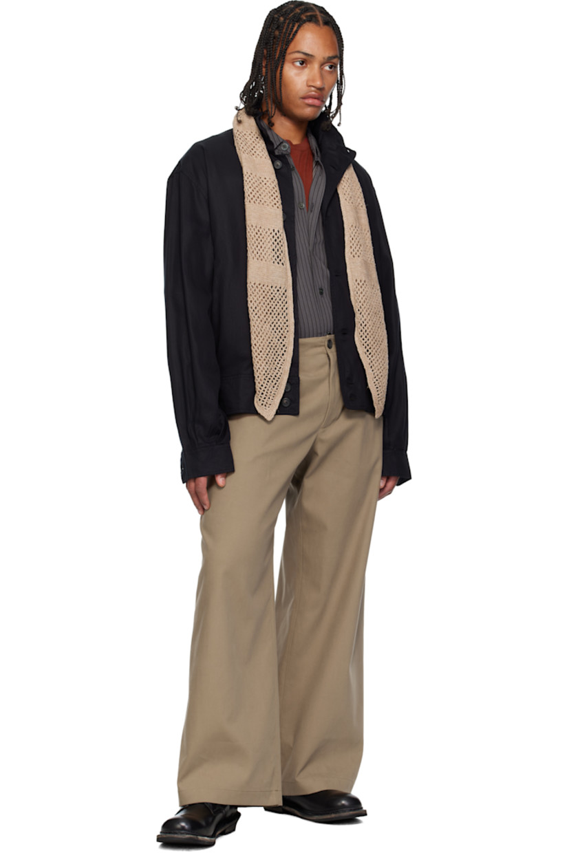 TENCEL™ lyocell twill bomber jacket. 

· Funnel neck
· Button closure
· Welt pockets at waist
· Pleats at buttoned barrel cuffs
· Box pleat at back yoke 
· Unlined
· Buffalo horn hardware 

Supplier color: Draping black
