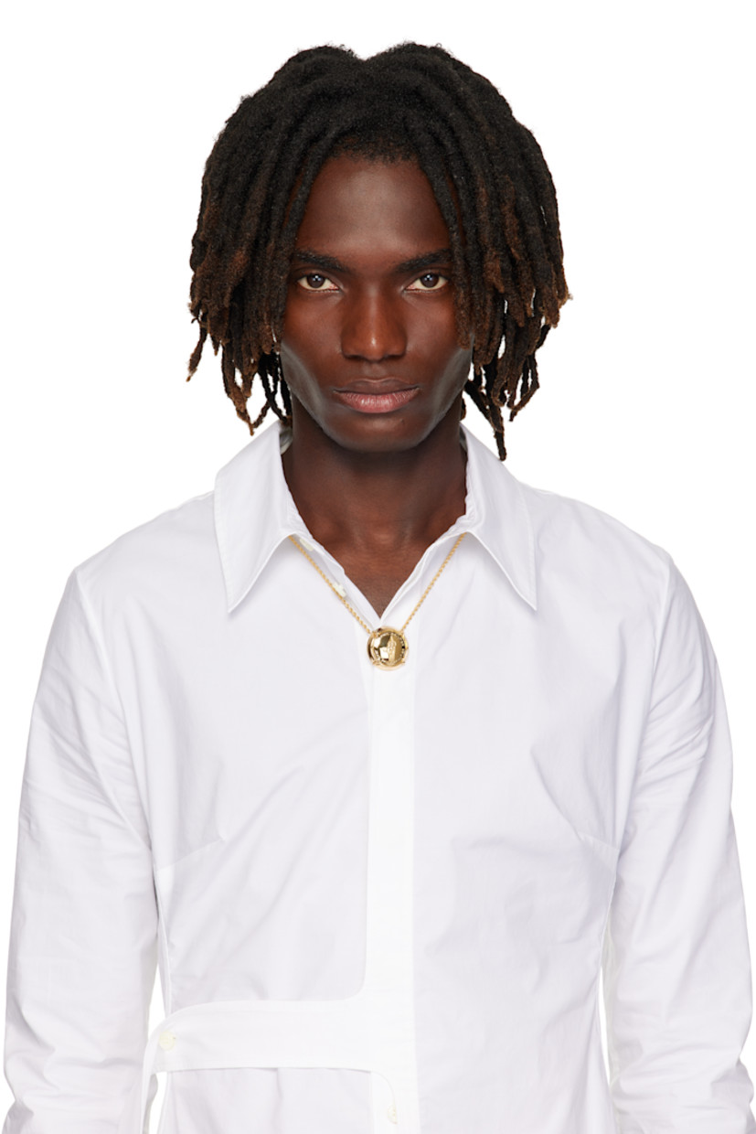Rope chain necklace in gold-tone brass.

· Logo-engraved pendant
· Adjustable lobster-clasp fastening
· L23.5"

Supplier color: Gold