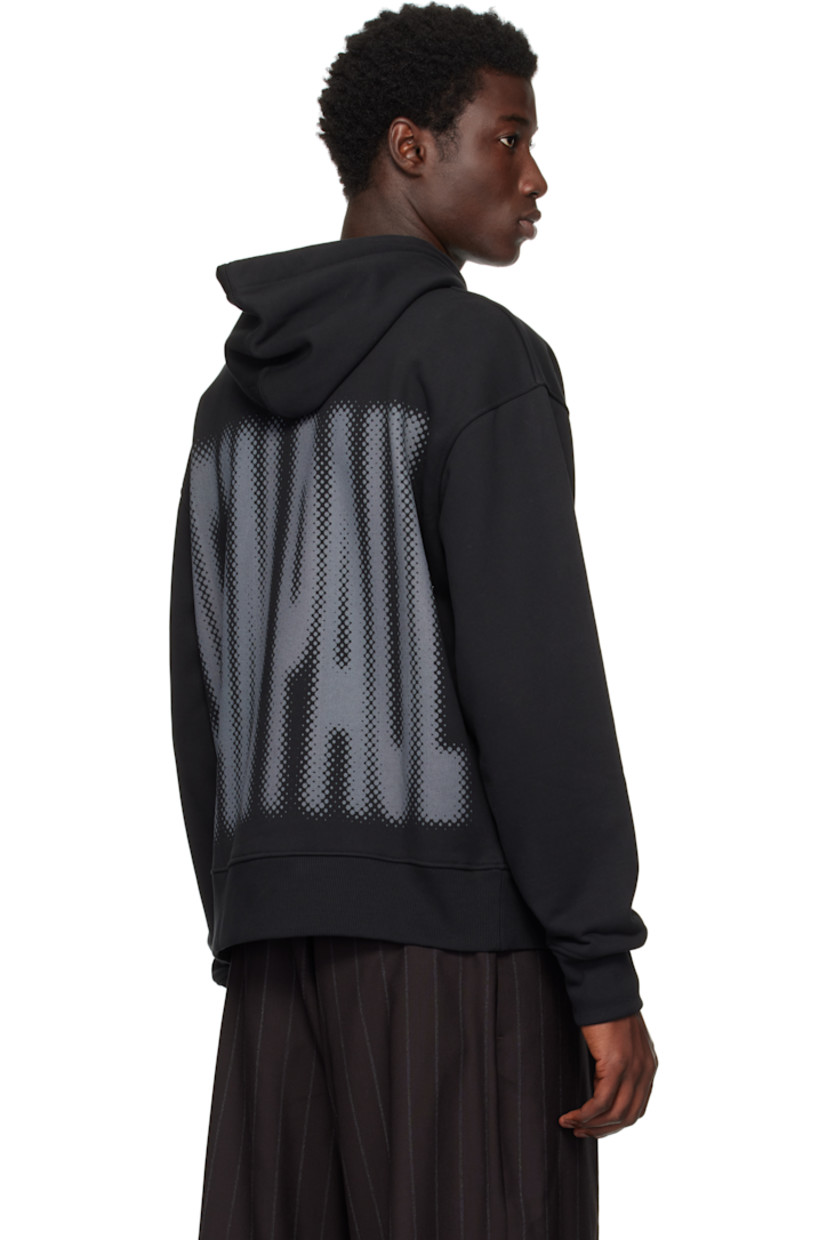 Organic cotton French terry hoodie. 

· Drawstring at hood
· Logo printed at front and back
· Seam pockets
· Rib-knit hem and cuffs
· Dropped shoulders

Supplier color: Black