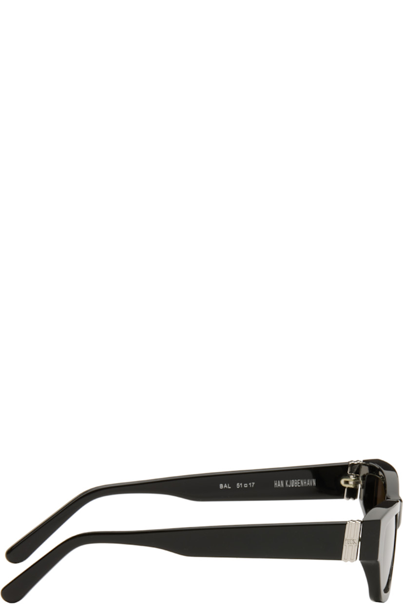 Rectangular acetate-frame sunglasses.

· Brown lenses
· Integrated nose pads
· Logo hardware at hinges
· Hinged case included
· Size: 51.17 

Supplier color: Black