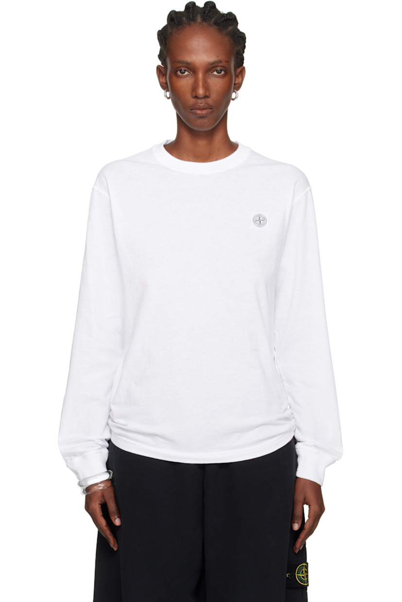Slim-fit organic cotton jersey T-shirt.

�· Overlock stitching throughout
· Garment-dyed
· Rib-knit crewneck and cuffs
· Logo patch at chest

Supplier color: White