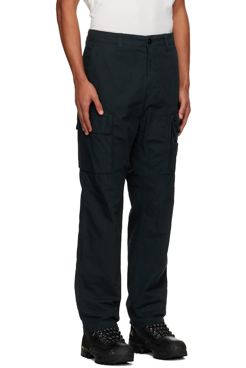 Garment-dyed cotton canvas cargo pants.

· Belt loops
· Three-pocket styling
· Zip fly
· Flap pockets and zip pocket at legs
· Detachable logo patch at leg

Supplier color: Navy blue