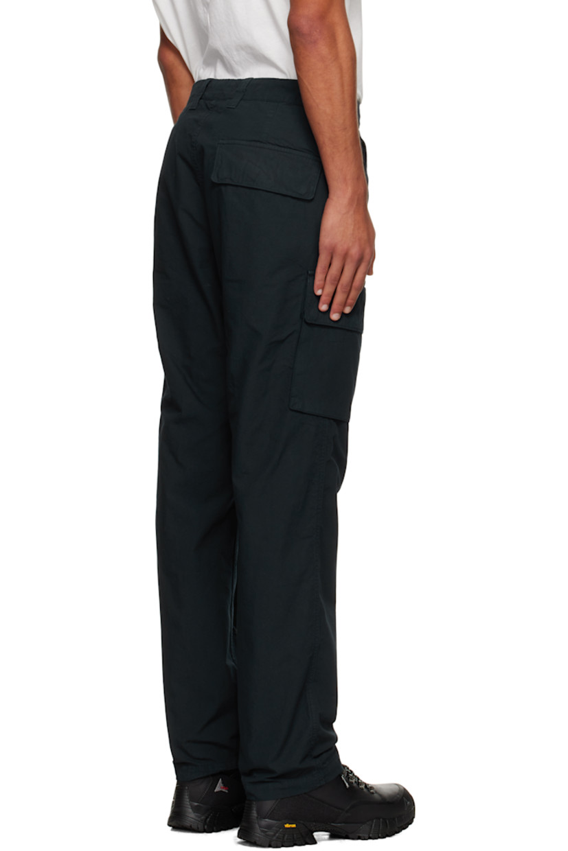 Garment-dyed cotton canvas cargo pants.

· Belt loops
· Three-pocket styling
· Zip fly
· Flap pockets and zip pocket at legs
· Detachable logo patch at leg

Supplier color: Navy blue