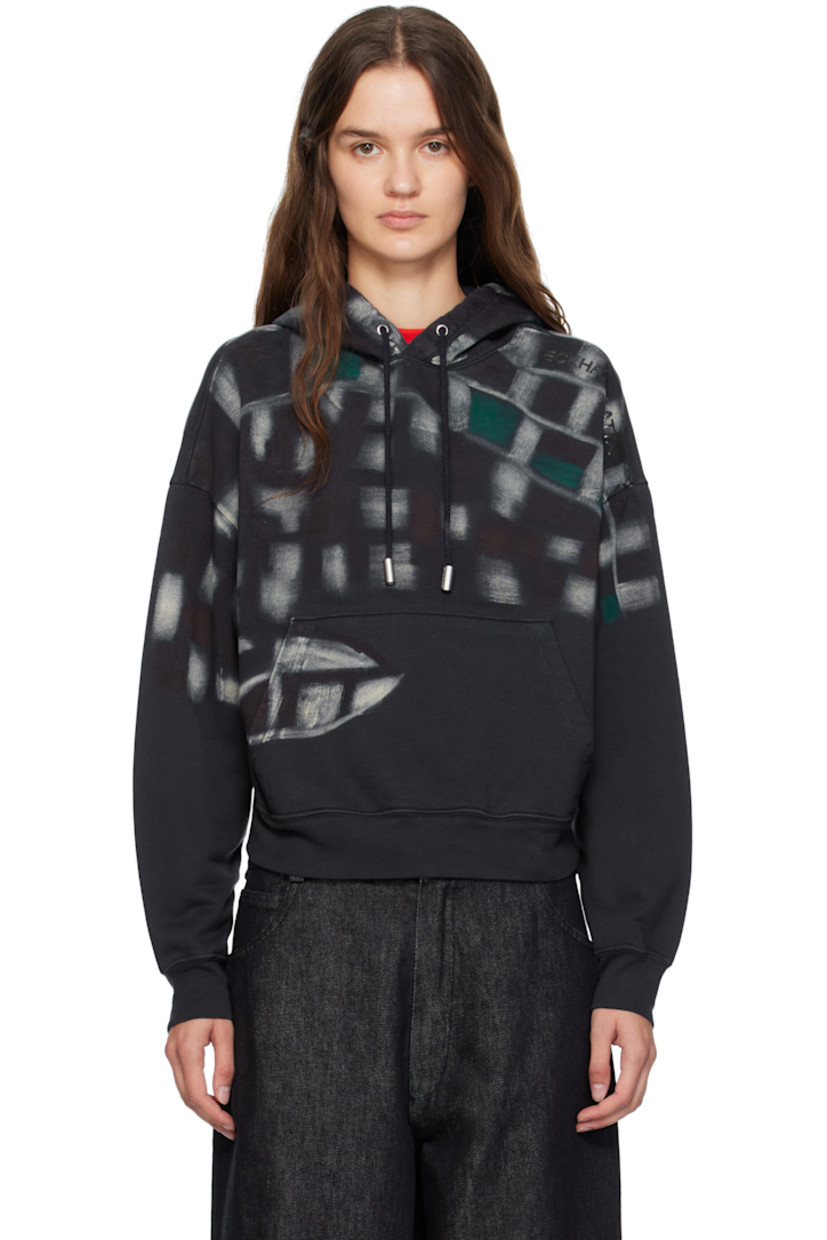 Brushed French terry hoodie. 

· Garment-dyed 
· Graphic pattern throughout 
· Drawstring at hood
· Kangaroo pocket at front 
· Rib-knit hem and cuffs
· Bonded logo at shoulder
· Dropped shoulders

Each item is unique. Please note coloration may vary.

Supplier color: Porcupine
