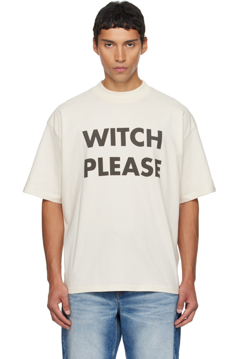 Nepped organic cotton jersey T-shirt.

· Rib-knit crewneck
· Text printed at front
· Dropped shoulders

Supplier color: White