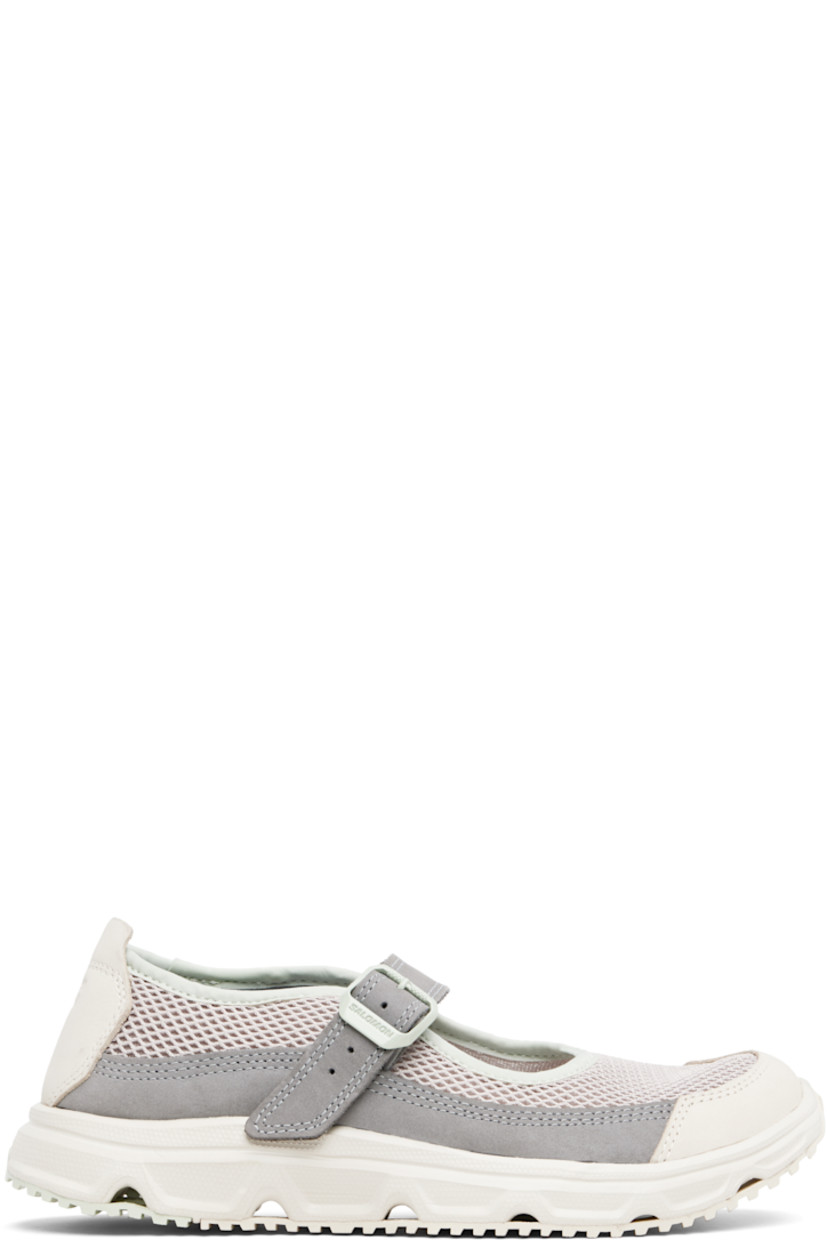 Mesh and nubuck Mary Jane-style low-top sneakers.

· Paneled construction
· Logo embossed at toe
· Pin-buckle strap at vamp
· Pull-tab at heel collar
· Logo embossed at heel tab
· Collapsible heel counter
· Faux-suede lining
· Molded rubber footbed
· Treaded Contagrip® rubber sole

Supplier color: Ashes of roses/Monum