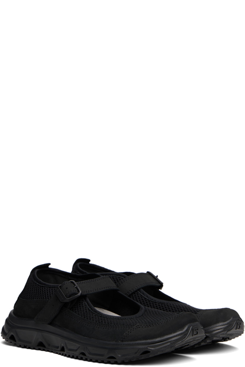 Mesh and nubuck Mary Jane-style loafers in black.

· Pin-buckle strap at vamp
· Jersey trim at collar
· Pull-tab at heel collar
· Logo embossed at heel tab
· Faux-suede lining
· Treaded Contagrip® rubber sole

Supplier color: Black