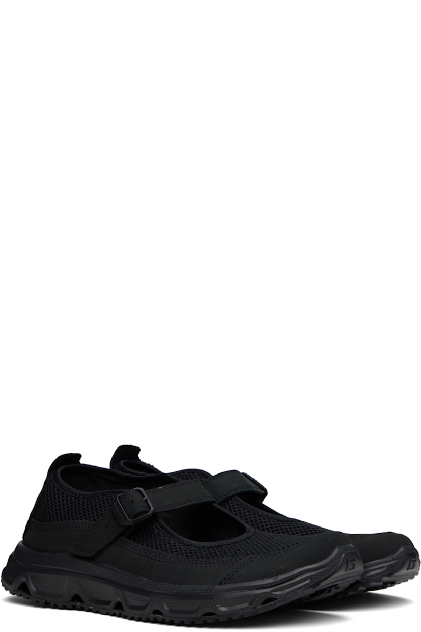 Mesh and nubuck Mary Jane-style loafers in black.

· Pin-buckle strap at vamp
· Bonded jersey trim at collar
· Pull-tab at heel collar
· Logo embossed at heel tab
· Faux-suede lining
· Treaded Contagrip® rubber sole

Supplier color: Black