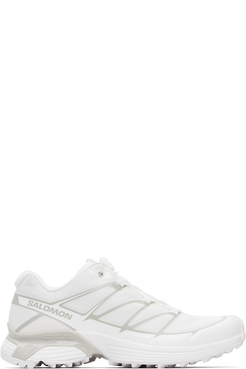 Low-top anti-debris mesh sneakers.

· Bonded trim throughout
· Logo-embossed rubber cap toe
· Quicklace™ closure
· Logo-woven pull-loop at padded tongue
· Padded collar
· Bonded sensiFIT™ panel at sides
· Text printed at inner side
· Logo printed at outer side
· Molded OrthoLite® footbed
· Mesh lining
· Agile Chassis™ System at rubber EnergyCell midsole
· Treaded Mud Contagrip® rubber sole

Supplier color: White/White/Metal