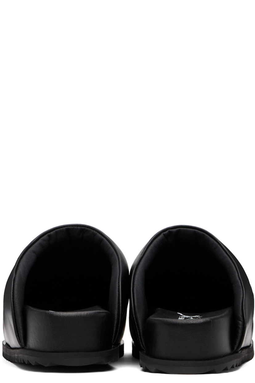 Padded buffed nappa leather slip-on loafers.

· Chrome-free leather
· Square toe
· Grained faux-leather lining
· Treaded rubber sole

Supplier color: Black