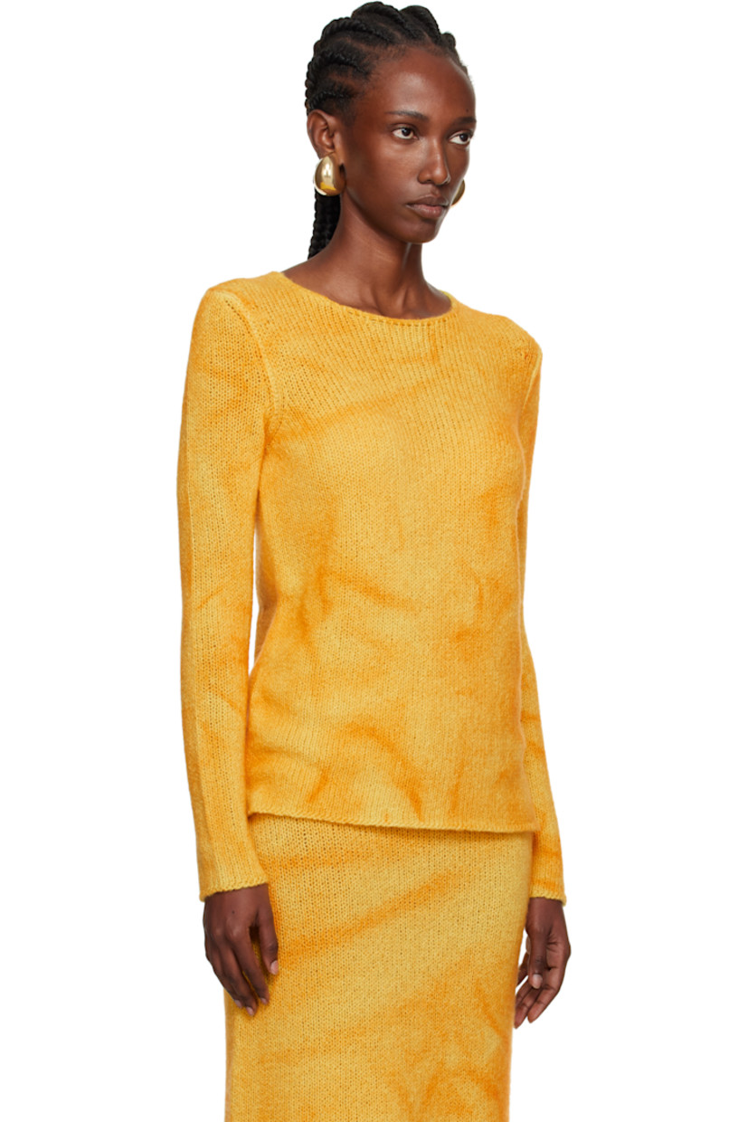 Knit cashmere sweater.

· Pattern throughout
· Crewneck

Supplier color: Aurora Fluo