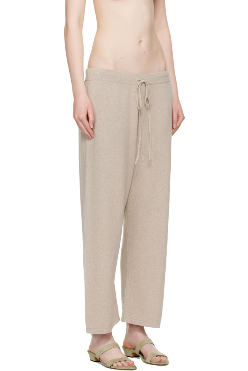 Knit pima cotton- and linen-blend lounge pants. Drawstring at elasticized waistband.

Supplier color: Sisal
