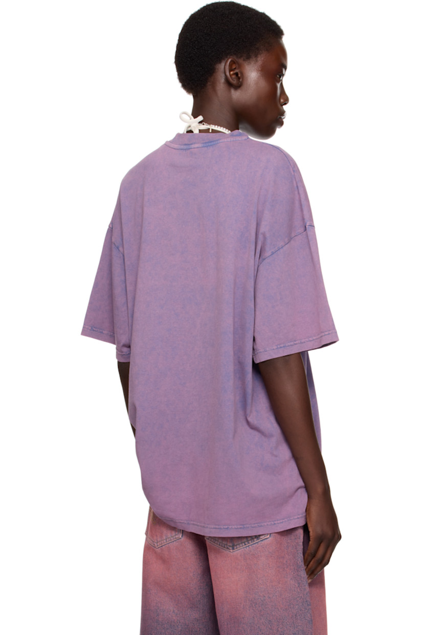 Cotton jersey T-shirt. Fading throughout. 

· Rib-knit crewneck
· Logo printed at front 
· Dropped shoulders

Part of the exclusive SSENSE HEAT capsule.

Supplier color: Pink bubblegum purple