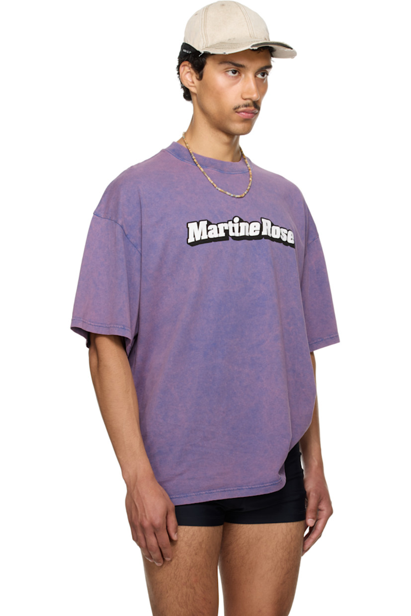 Cotton jersey T-shirt. Fading throughout.

· Rib-knit crewneck
· Logo printed at chest
· Dropped shoulders

Part of the exclusive SSENSE HEAT capsule.

Supplier color: Pink/Bubblegum pink