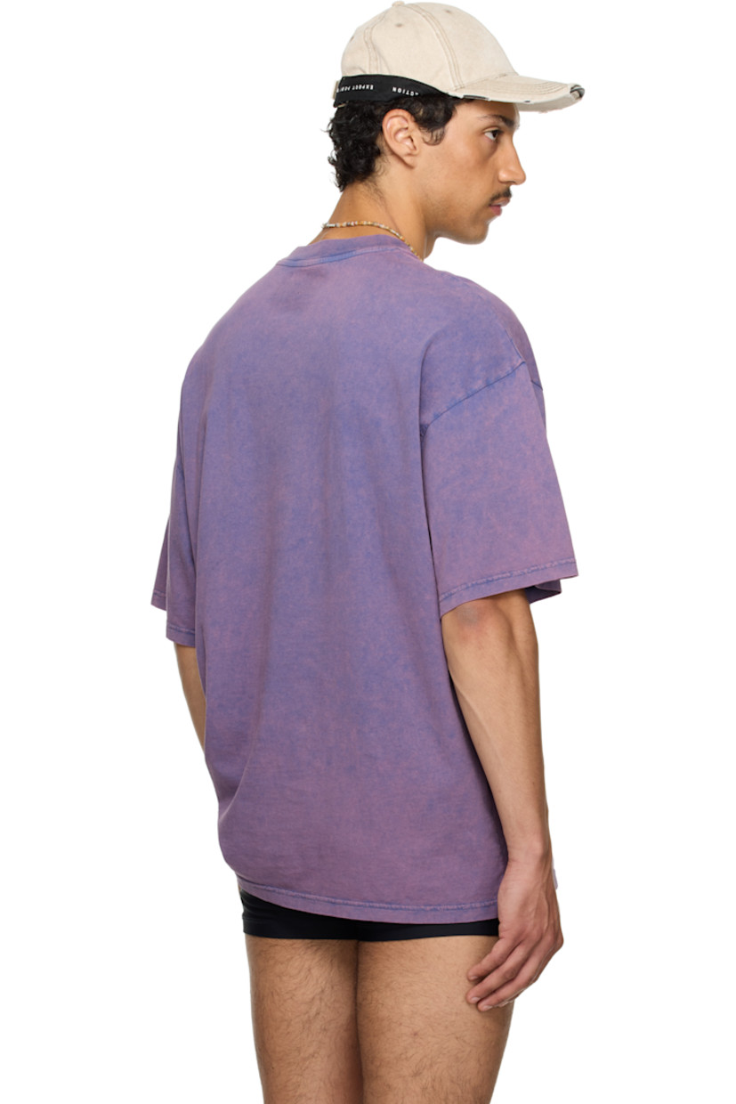 Cotton jersey T-shirt. Fading throughout.

· Rib-knit crewneck
· Logo printed at chest
· Dropped shoulders

Part of the exclusive SSENSE HEAT capsule.

Supplier color: Pink/Bubblegum pink
