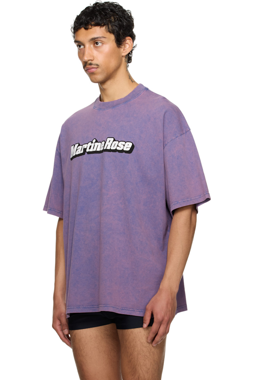 Cotton jersey T-shirt. Fading throughout.

· Rib-knit crewneck
· Logo printed at chest
· Dropped shoulders

Part of the exclusive SSENSE HEAT capsule.

Supplier color: Pink/Bubblegum pink