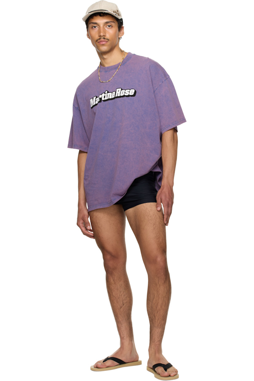 Cotton jersey T-shirt. Fading throughout.

· Rib-knit crewneck
· Logo printed at chest
· Dropped shoulders

Part of the exclusive SSENSE HEAT capsule.

Supplier color: Pink/Bubblegum pink