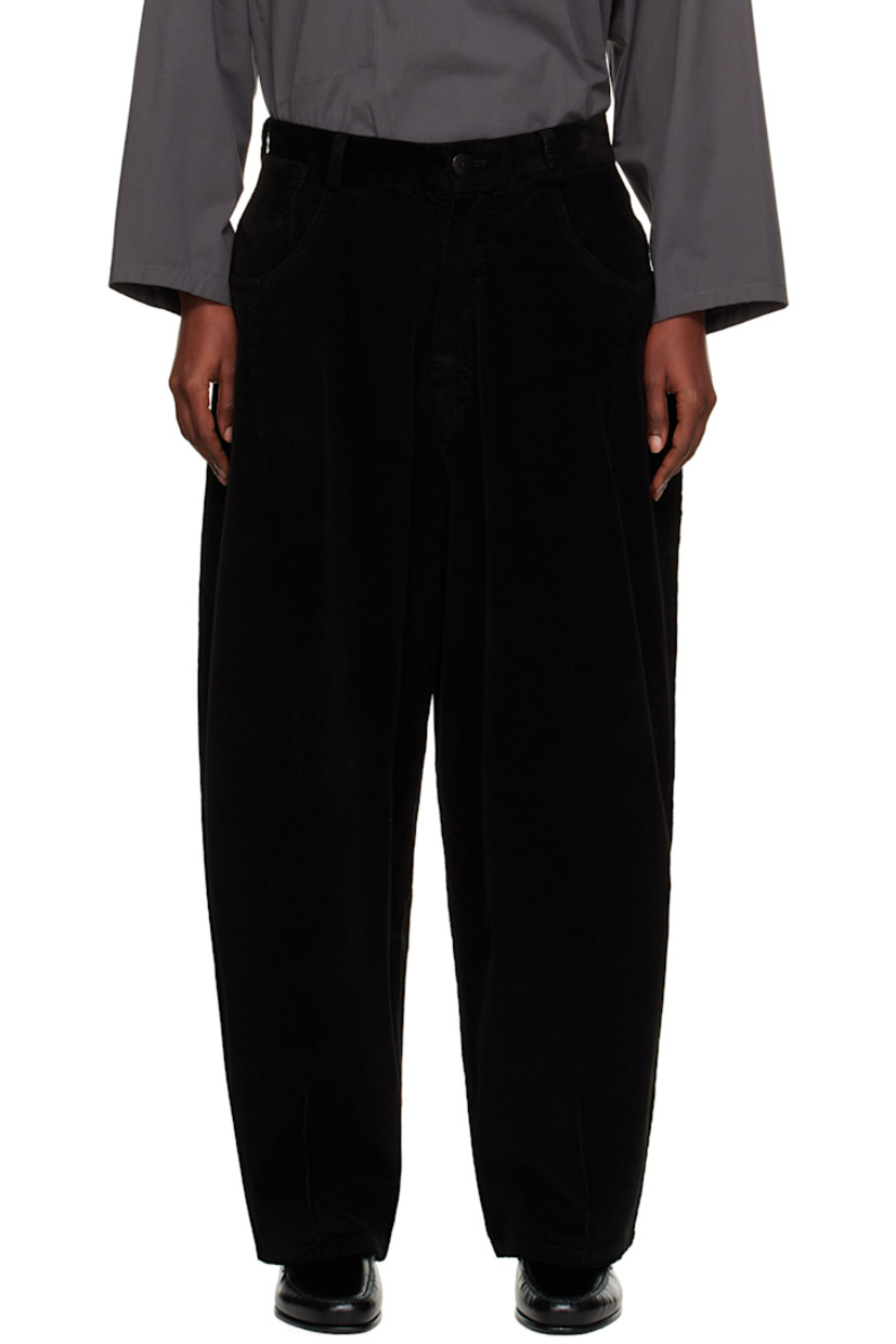 Stretch cotton- and modal-blend corduroy trousers.

· Belt loops at partially elasticized waistband
· Four-pocket styling
· Zip fly
· Darts at cuffs

Supplier color: Black