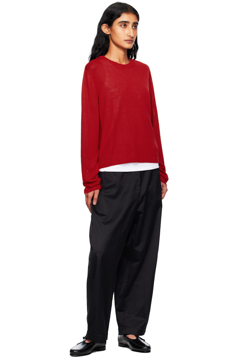 Knit ecological viscose T-shirt.

· Rib-knit crewneck
· Dropped shoulders

Supplier color: Red