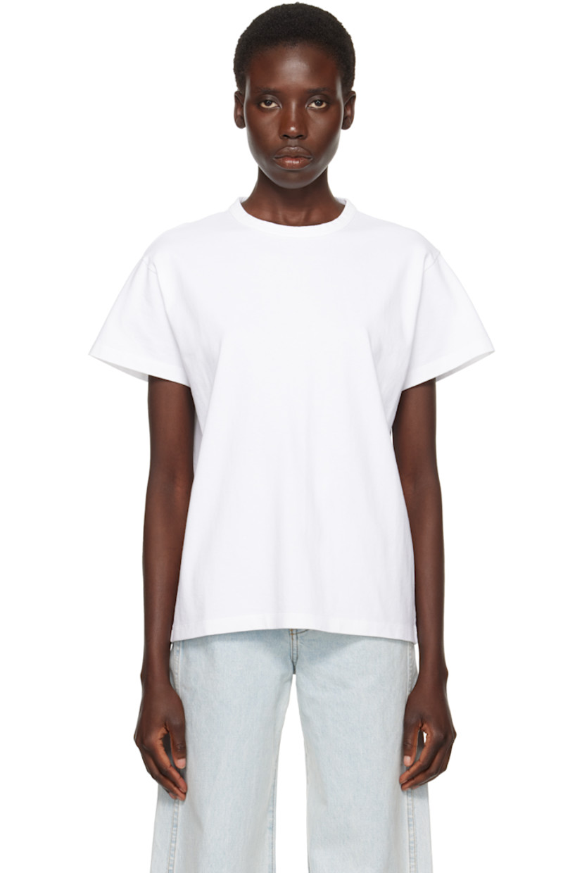 Organic cotton jersey T-shirt. Rib-knit crewneck.

Supplier color: White